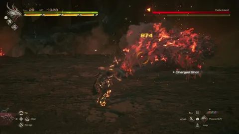 Animation of Flame Lizard’s Head Charge attack