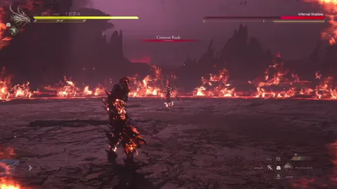 Animation of Infernal Shadow’s Crimson Rush attack