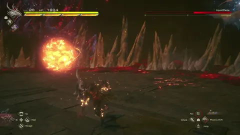 Animation of Liquid Flame’s Coeurl Spin Attack