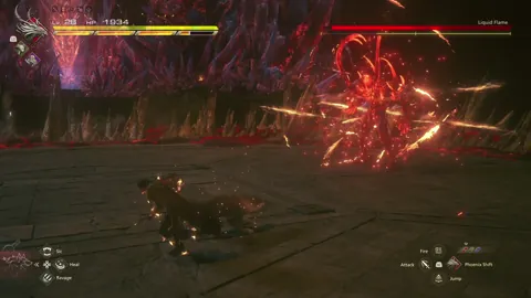 Animation of Liquid Flame’s Firaga attack