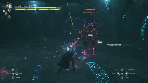 Animation of Omicron’s Vertical Magic Blade Slash