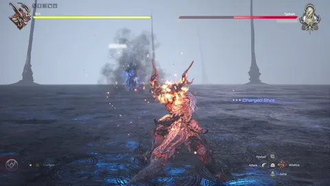 Animation of Typhon’s Magic Barrage attack