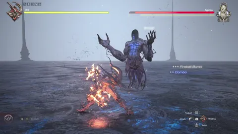 Animation of Typhon’s Physical attacks