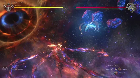Animation of Ultima Risen’s Magic Missiles and Giant Orb Combo attack