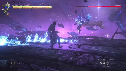 Animation of Ultimalius’ Exaflare attack