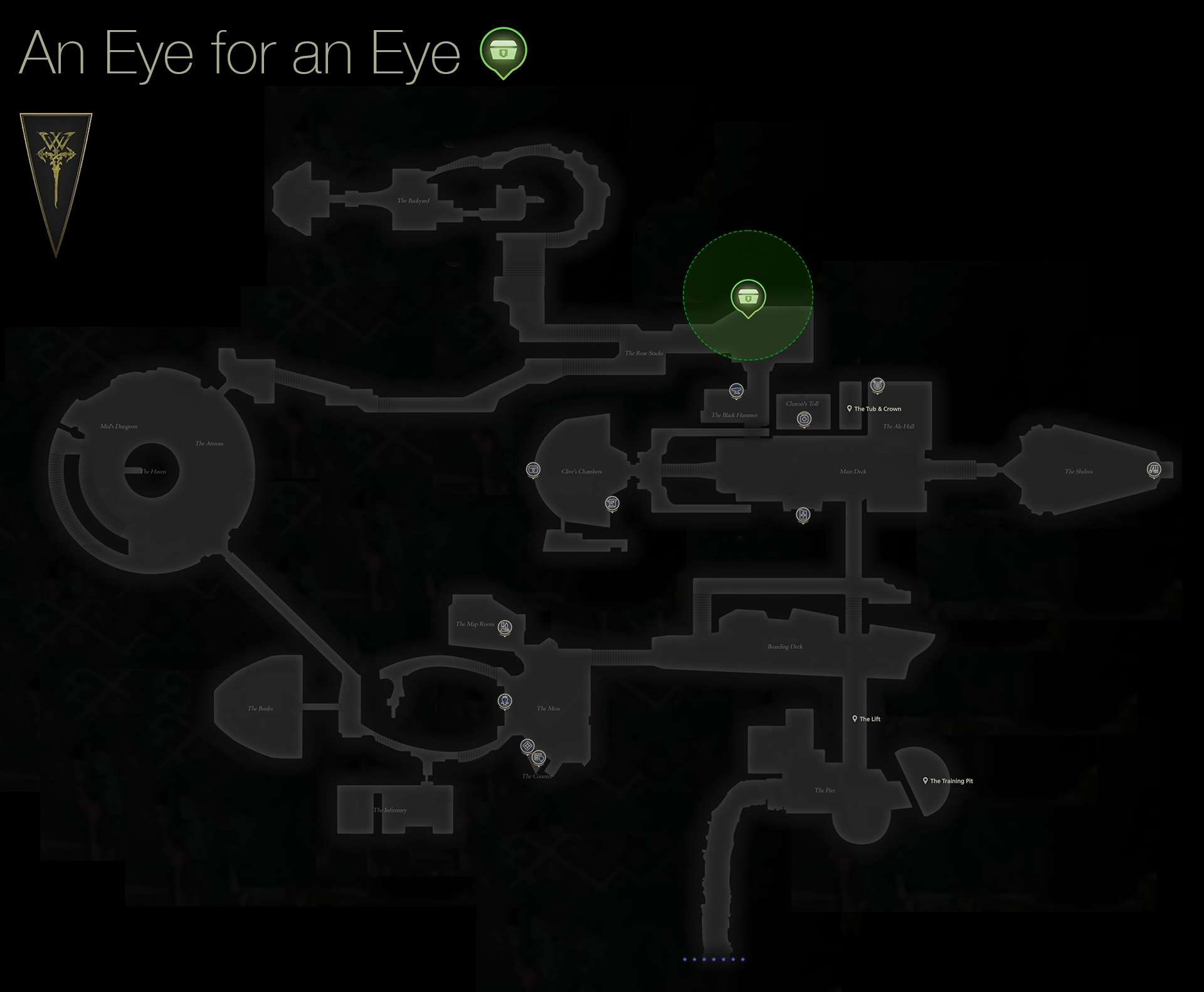 Map showing the location of Goertz in the Hideaway