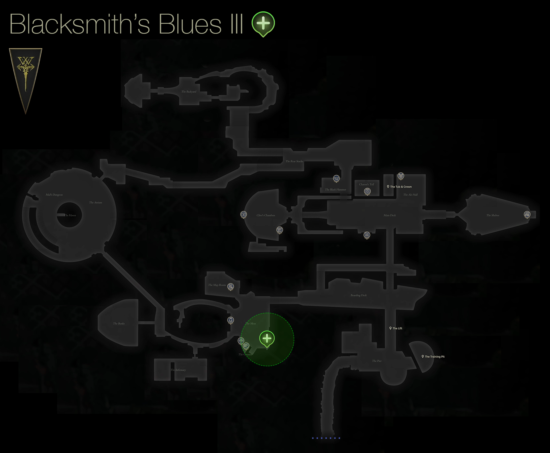Map showing the location of August in the Hideaway