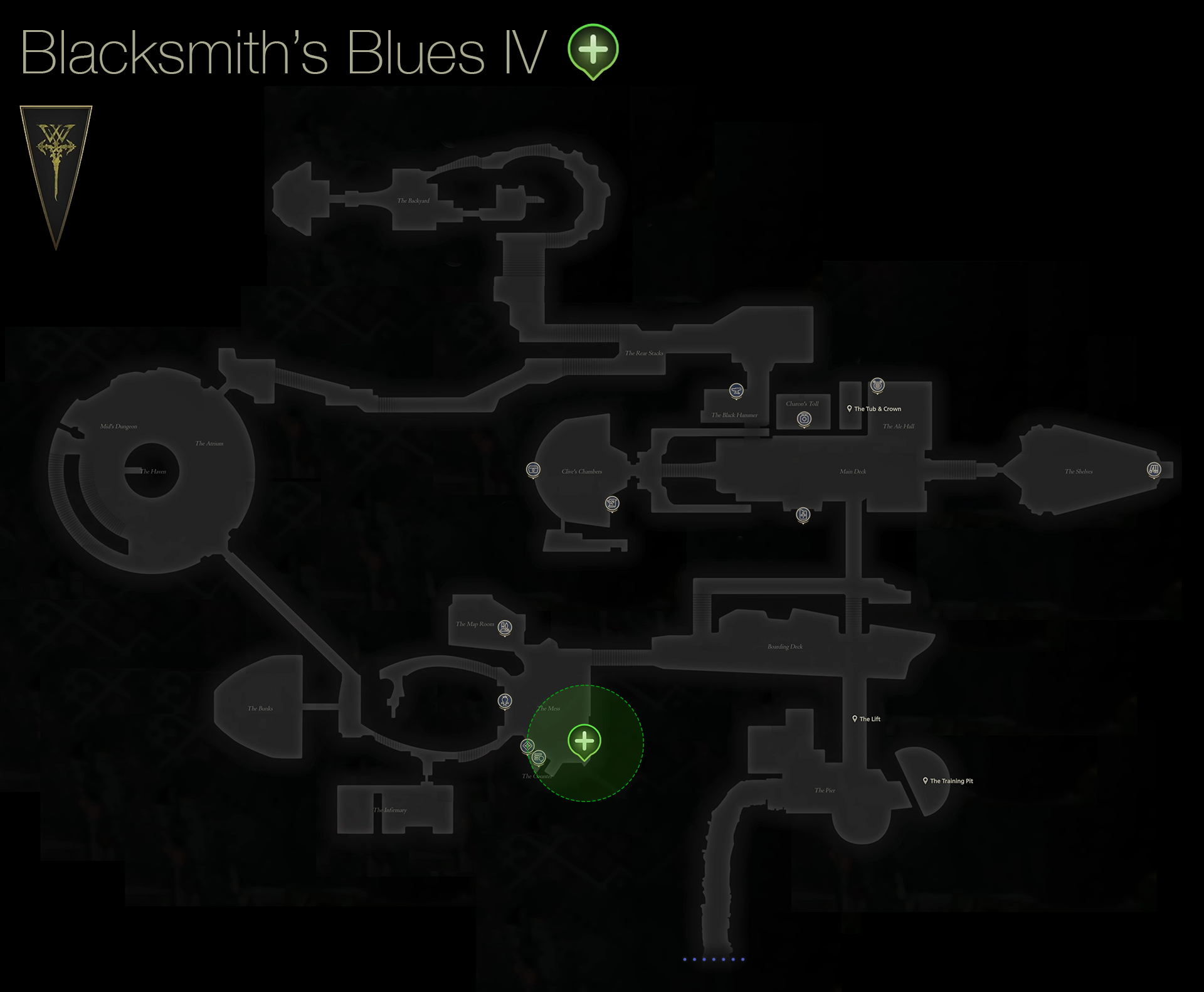 Map showing the location of August in the Hideaway