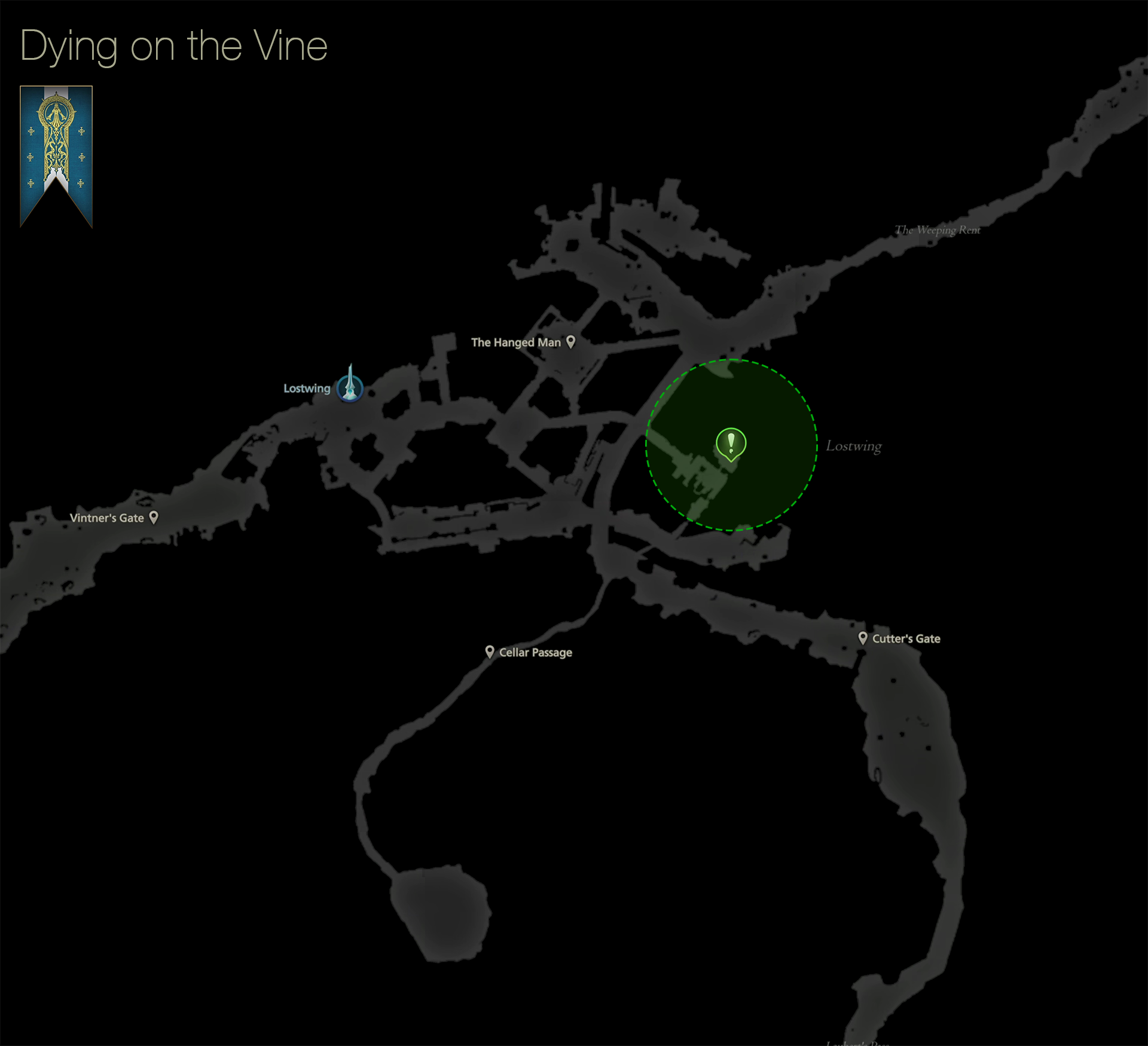 Map showing the location of Emile in Lostwing