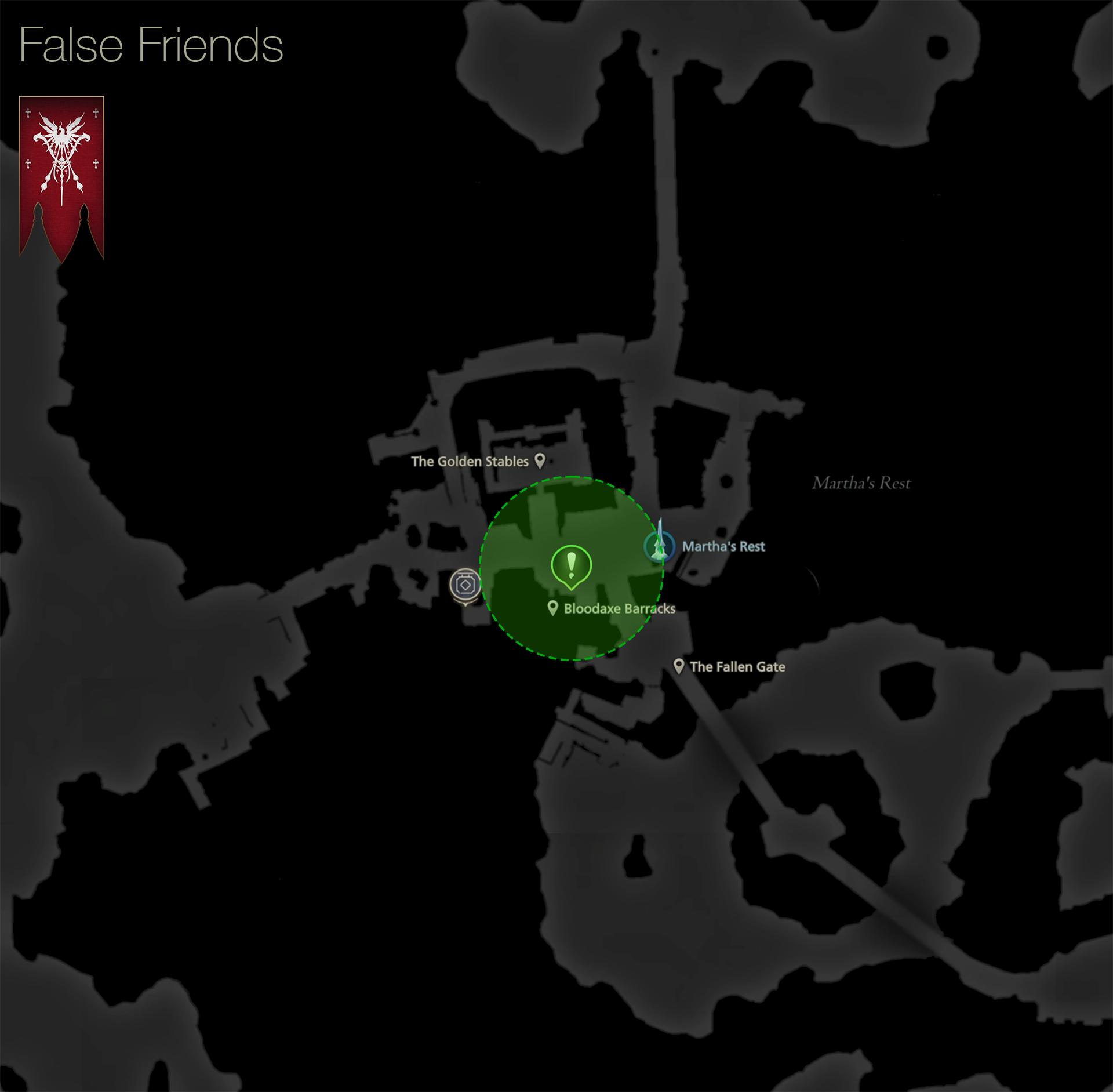 Map showing the location of Brennen at Martha's Rest in Rosaria
