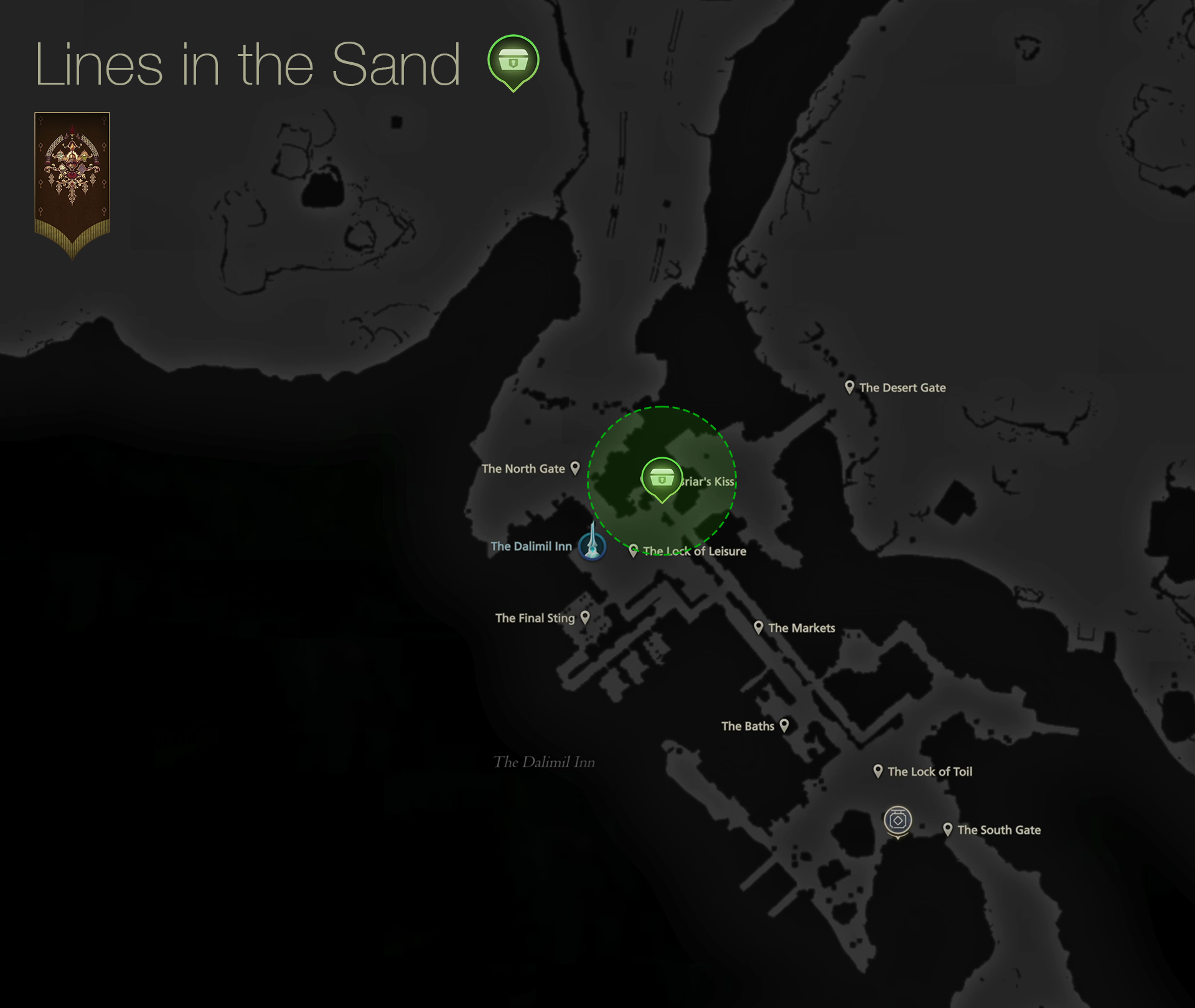 Map showing the location of L’ubor near the Briar’s Kiss in Dalimil