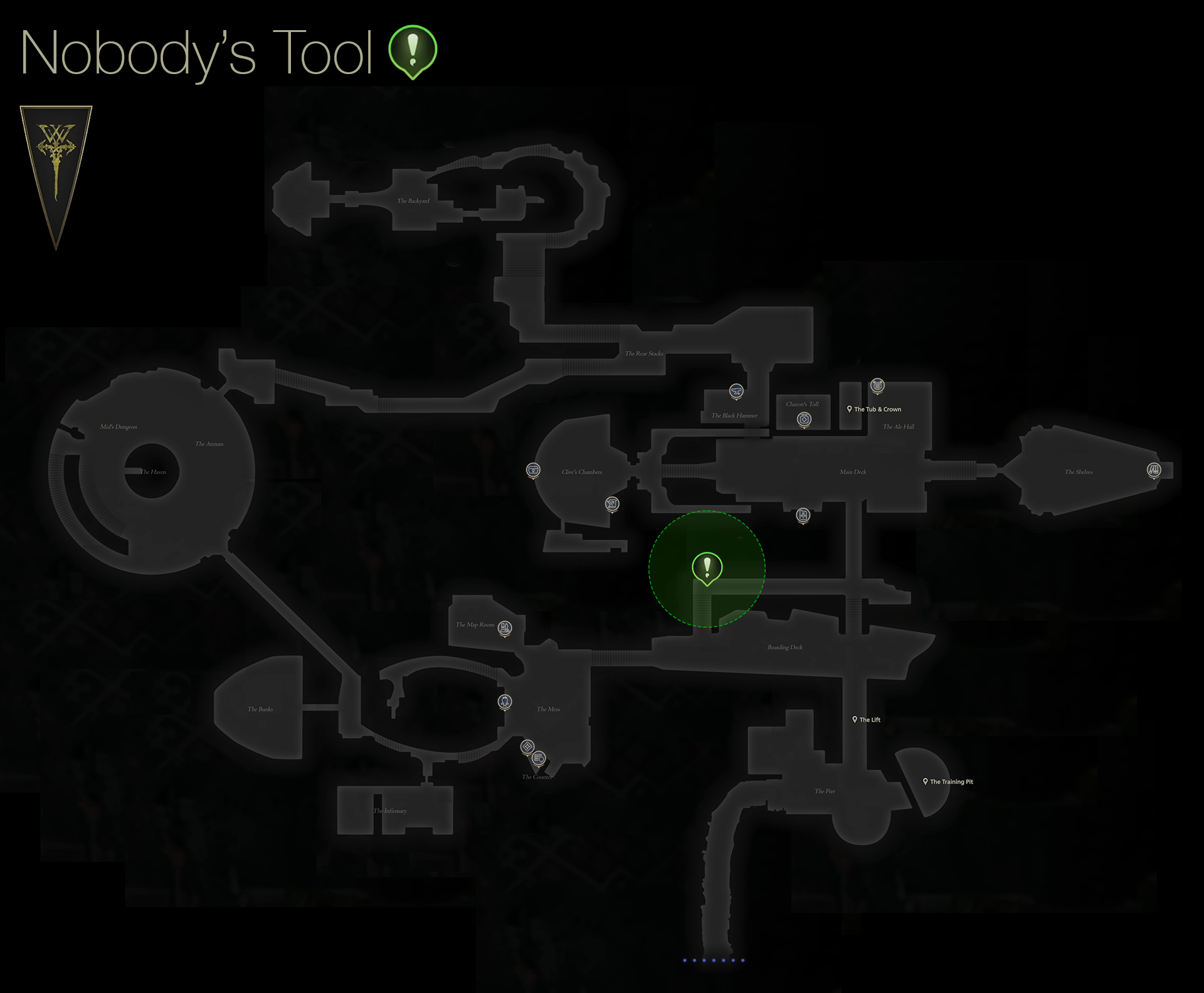 Map showing the location of Dorys in the Hideaway