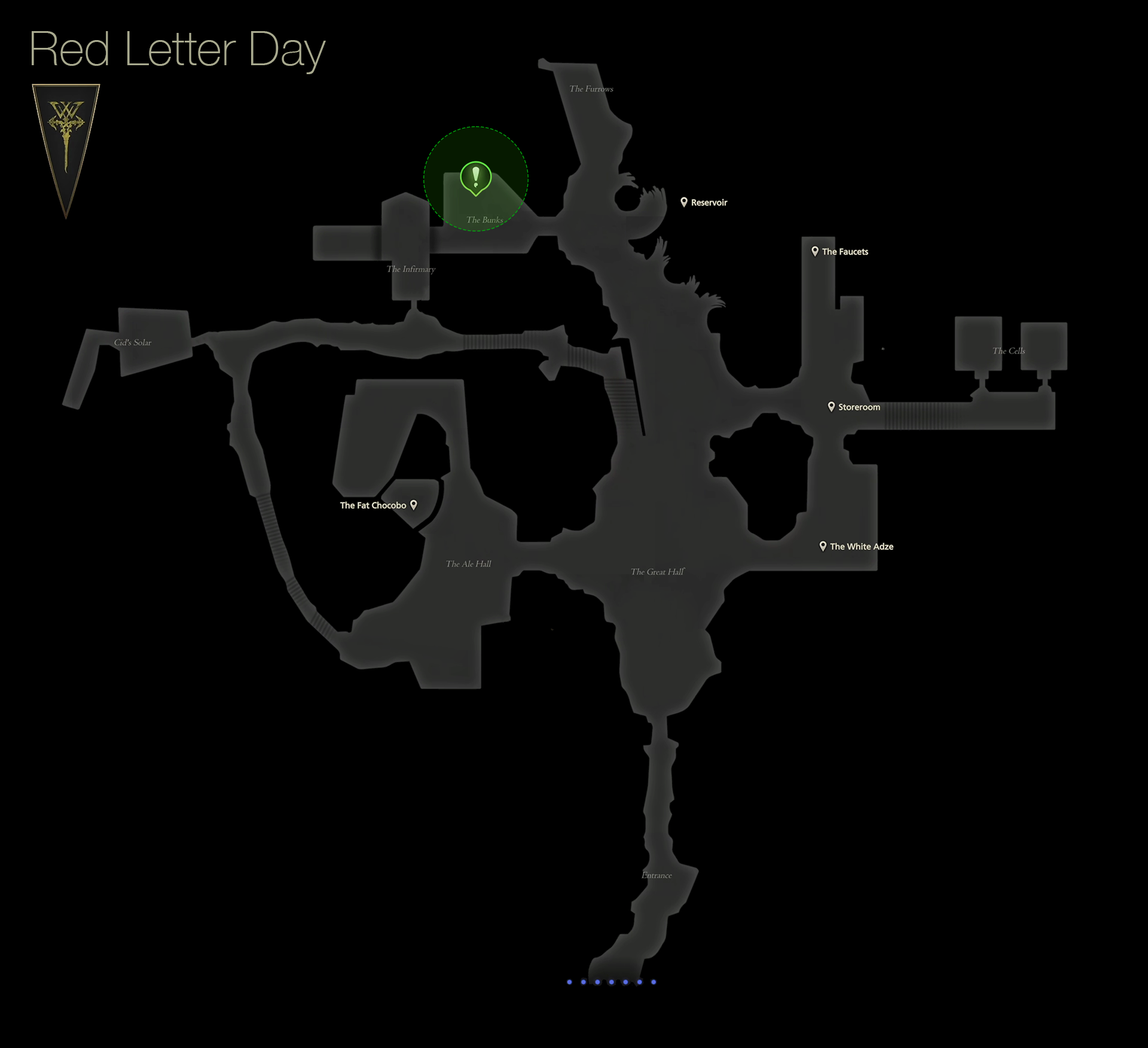 Map showing the location of Glenn in the Hideaway