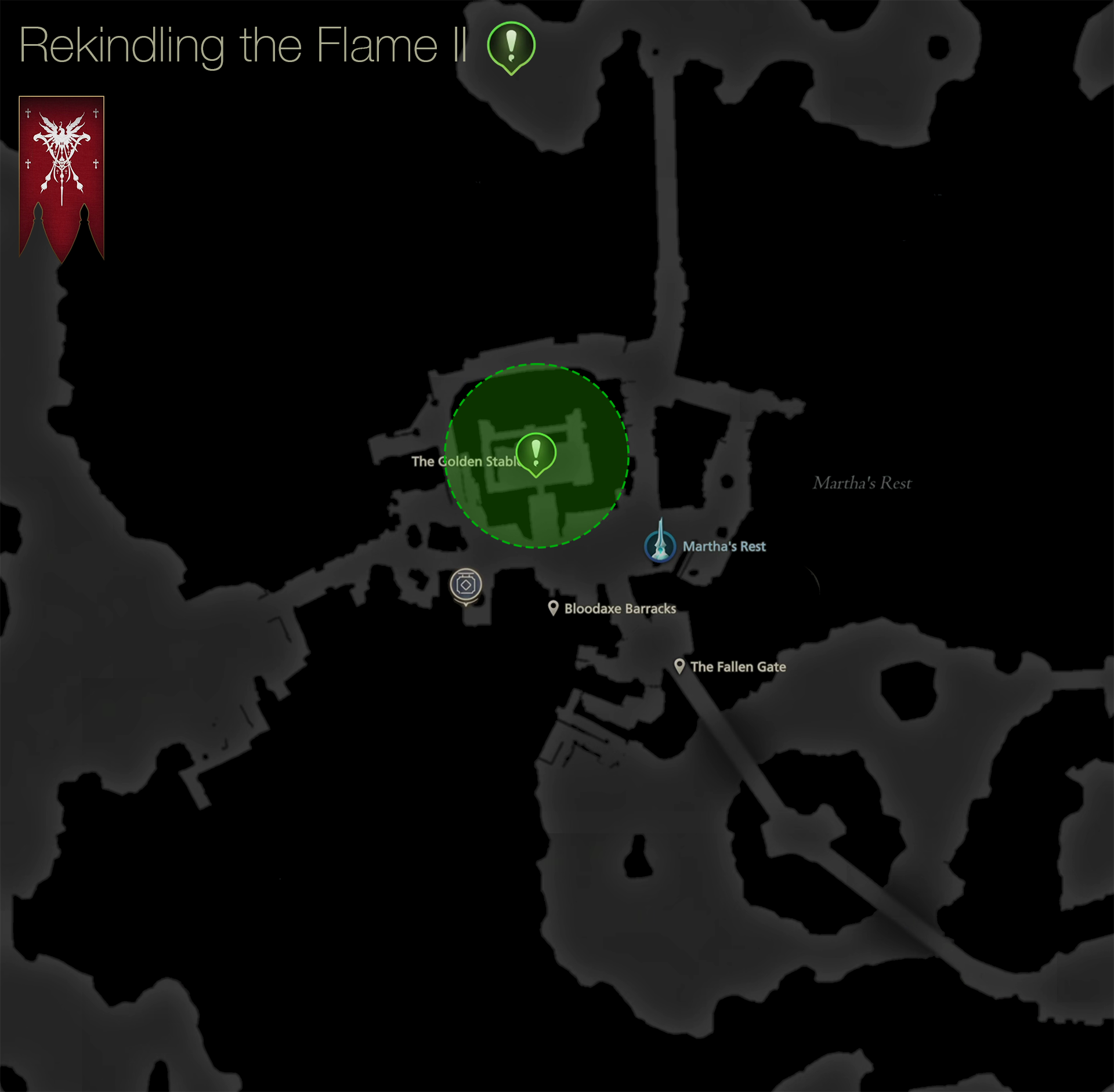 Map showing the location of Martha in the Golden Stables of Martha’s Rest