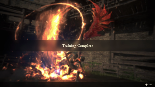 Completing the Training that takes place in the Prologue in Rosalith Castle