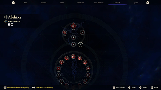 Looking at the Phoenix Eikon abilities in the abilities tab of the main menu