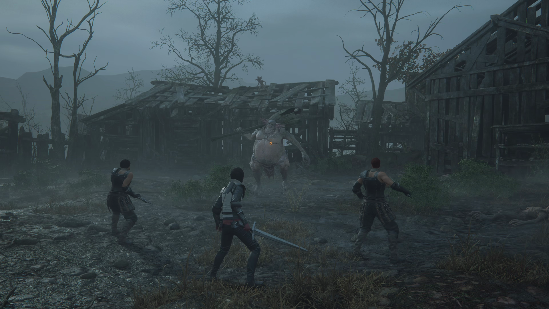 Start of the battle against the first boss, Gigas