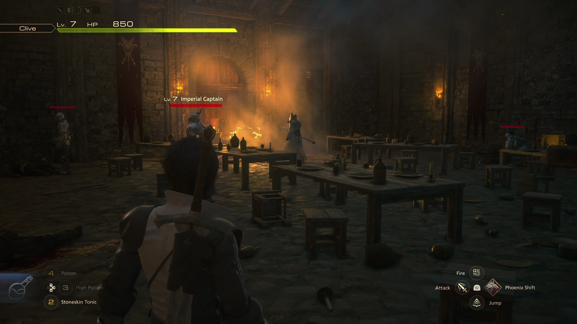 Battling a group of Imperial soldiers