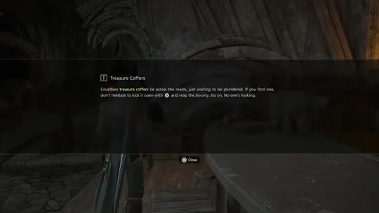 In-game explanation of how treasure coffers work