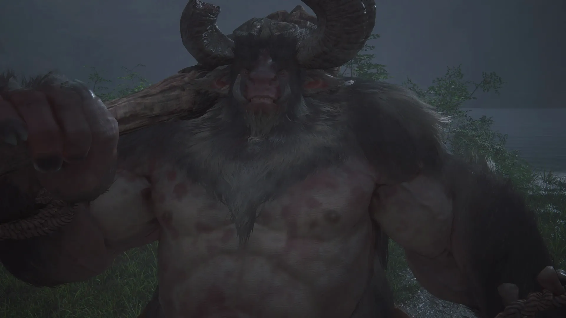 Close-up of Sekhret at the start of the Notorious Mark battle in Greensheaves