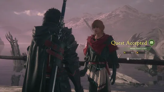 Accepting the Where There’s a Will Optional Quest from Joshua on the balcony of the Hideaway