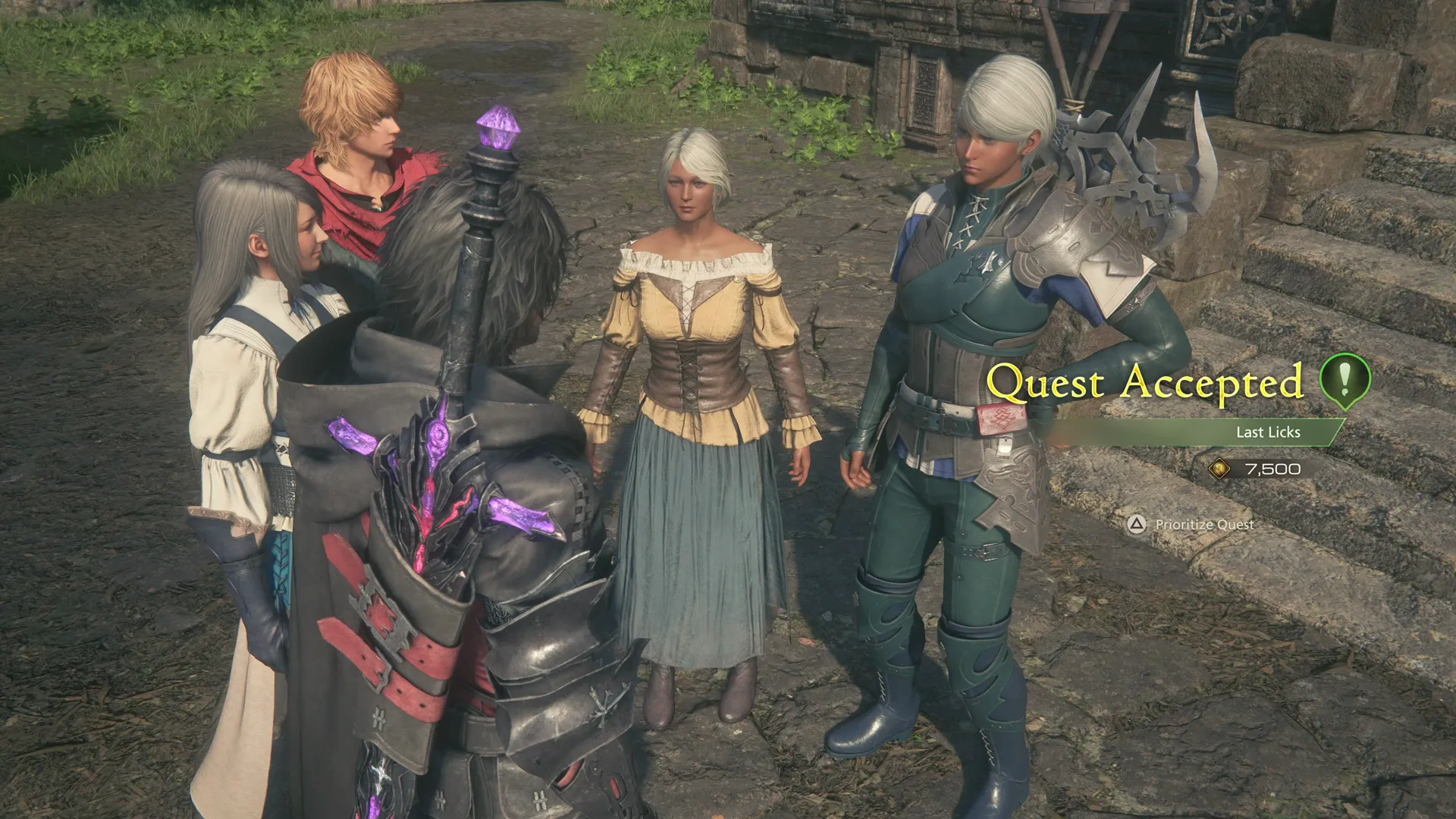 Accepting the Last Licks Optional Quest from Shula near the Witanhall
