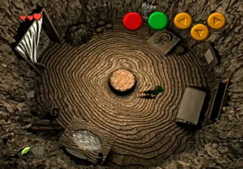 The first screen of the game inside Link’s House