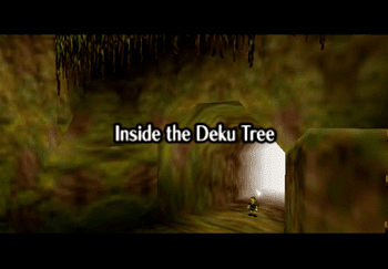 Inside the Great Deku Tree Title Screen