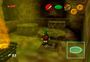 Link standing on a switch