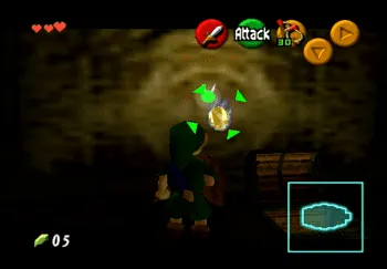 Location of the Gold Skulltula in the Great Deku Tree