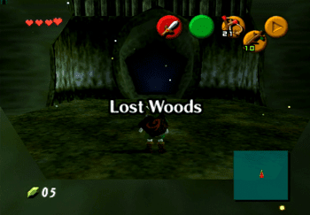 Link entering the Lost Woods