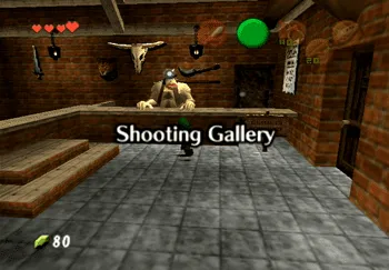 Entering the Shooting Gallery in Hyrule Market