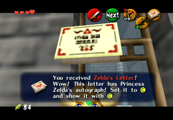 Obtaining Zelda’s Letter