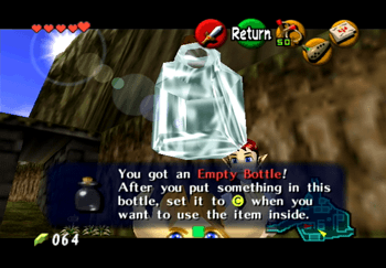 Link receiving an Empty Bottle