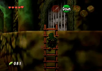 Ladder in behind the lava
