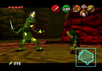 Ocarina of Time walkthrough - Dodongo's Cavern - Zelda's Palace