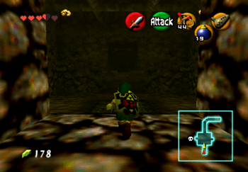 Ocarina of Time walkthrough - Dodongo's Cavern - Zelda's Palace