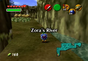 The entrance to Zora’s River title screen