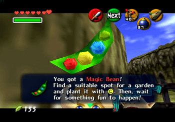 Magic Bean Items from the man along the Zoras River