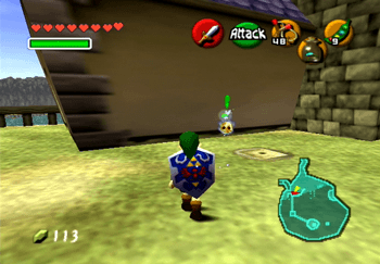 Legend of Zelda: Ocarina of Time (Wii) - Lake Hylia Gameplay 