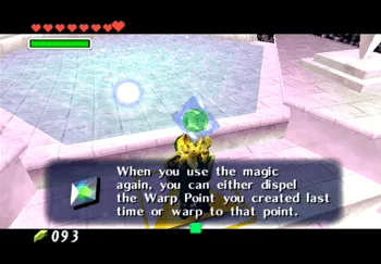 Link being given Farore’s Wind by the Great Fairy