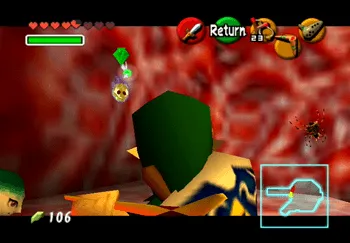 Obtaining a Gold Skulltula with the Boomerang
