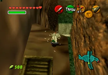 Using the Cucco for a second time to fly down the cliff