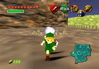 Using a Bomb on the circle of rocks outside the Gerudo Valley