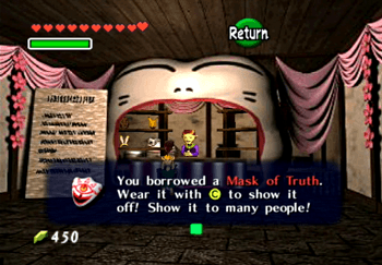 Obtaining the Mask of Truth from the Happy Mask Shop side quest