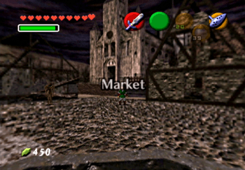 Ocarina of Time walkthrough - Castle Town Market and Hyrule Castle