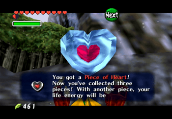 Picking up the Heart Piece