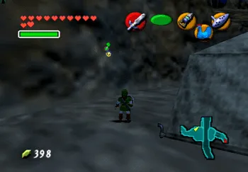 Location of the Gold Skulltula inside Gerudo Valley