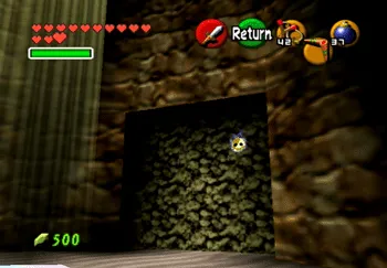 Location of the Gold Skulltula at Hyrule Castle