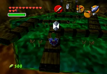 Picking up the Silver Rupees in the middle of an acid pool